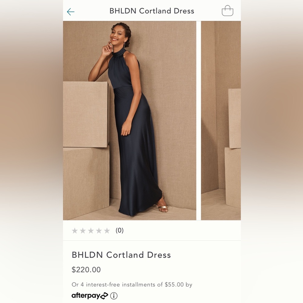 Anthropologie BHLDN Cortland Dress Size 4, Navy Blue